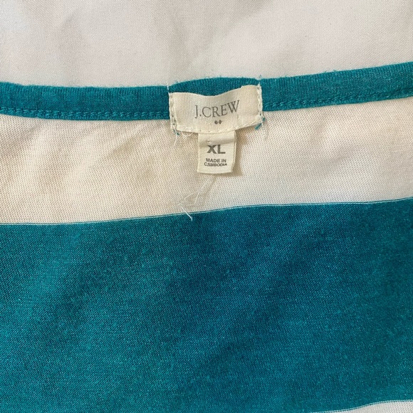 J Crew Green/White Stripe Dress - XL - Picture 3 of 5
